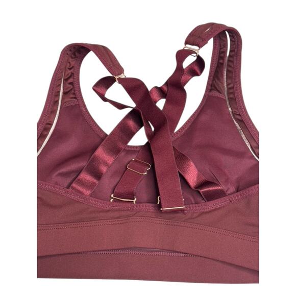 FABLETICS Burgundy Maroon Sports Bra Women's Size Small - Picture 2 of 5